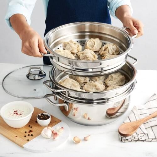 Karaca Mutfaksever Steel 2-Tier Steam Cooker