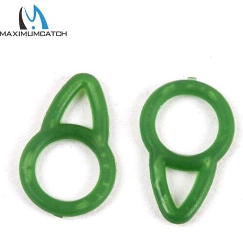 Maximumcatch 25pc Rig Ring Run Rings Easy glide Run Rings Green Carp Rig Fishing Tackle