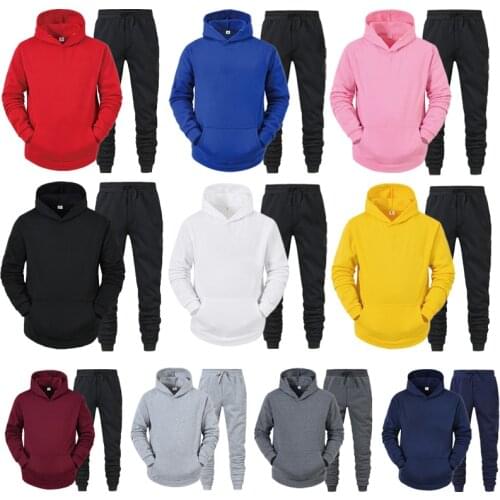 Men/Women Hoodies+Pants Sets Autumn Oversized Sweatshirt+Trousers Male/Female Casual Loose Unisex Pullover 2 Pieces of Top+Pants