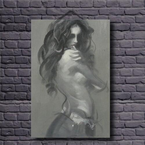 Beautiful Sexy Nude Woman Back Drawing Handmade Canvas Oil Painting For Living Room Modern Decoration Wall Art Picture No Frame