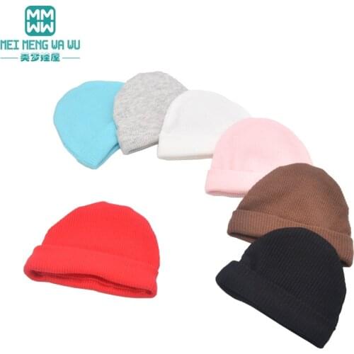 Mini Toys Doll accessories for 1/3 1/4 1/6 BJD Doll hat Fashion knit hat pink, brown, black, gray