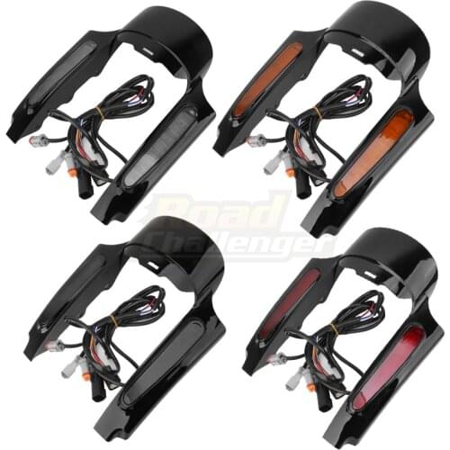 Motorcycle Rear Fender Extension Fascia Turn Signal Running Brake LED Lights For Harley Touring Electra Road Street Glide 14-20