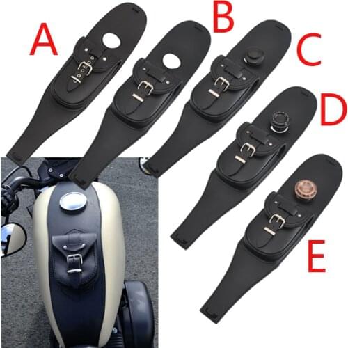 Motorcycle Black Tank Chap Cover Panel Pad Bib Bra Bag For Harley Davidson 883 1200 Forty Eight Sportster Leather