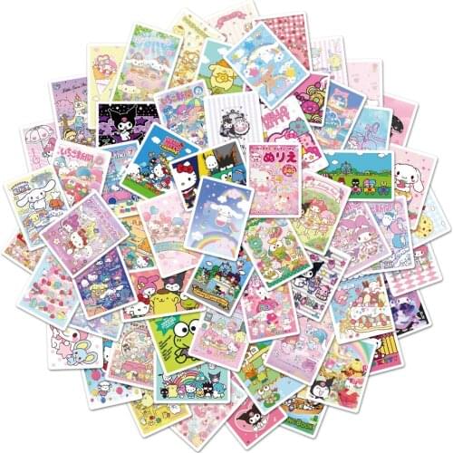 50pcs girls favorite graffiti stickers stick skateboard motorcycle trolley box stickers children cartoon stickers kids toy
