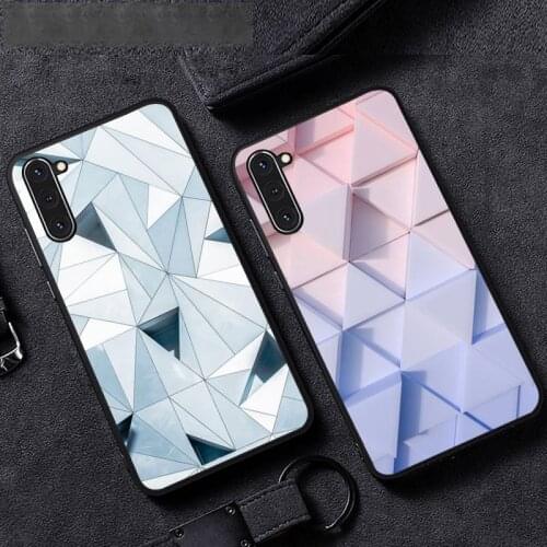 Ins solid geometric pattern Phone Case For Samsung A51 A32 A52 A71 A50 A12 A21S S10 S20 S21 Plus Fe Ultra