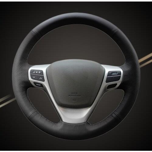 Car Braid On The Steering Wheel Cover for Toyota Verso 2011-2015 EZ Avensis Auto Braiding Covers Car-styling Interior Accessory