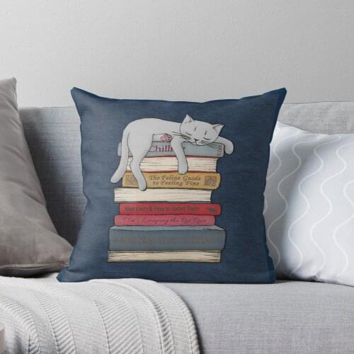 Pillowslip How to Chill Like a Cat Throw Pillow 100% Cotton Decor Pillow Case Home Cushion Cover 45*45cm