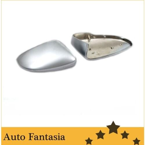 Brush Aluminium Style Matte Chrome Side Mirror Replacement Cap for Volkswagen Passat CC -free shipping
