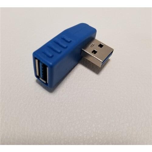 USB 3.0 Type A 90 Degree Right Angle Male to Female Adapter Converter USB Hub Blue