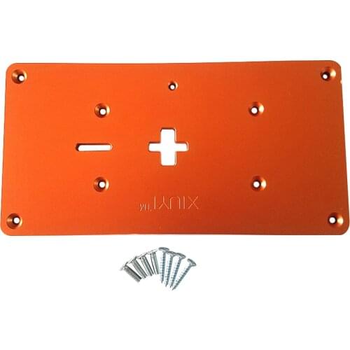 Work Benches Router Table Insert Plate Aluminum Alloy Woodworking Electric Jig Saw Flip Board with Mounting Screws