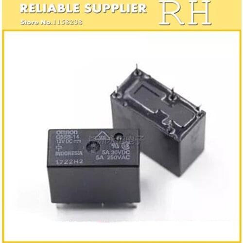 10PCS/LOT Relays G5SB-14-12VDC 24VDC 5PIN 5A