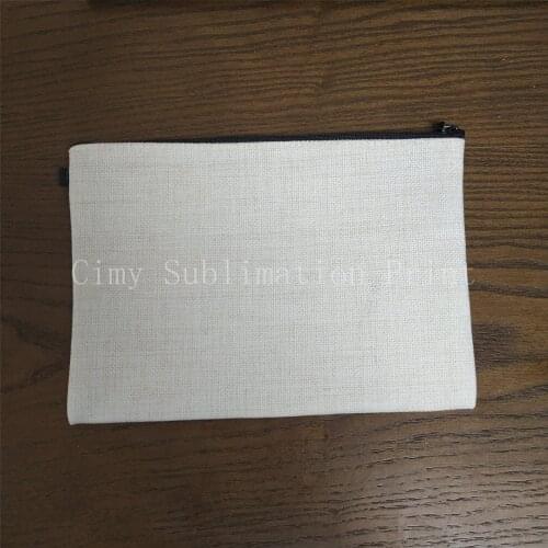100pcs/lot Blank Sublimation linen Makeup Bag For Sublimation INK Print DIY Gifts Heat Press Transfe