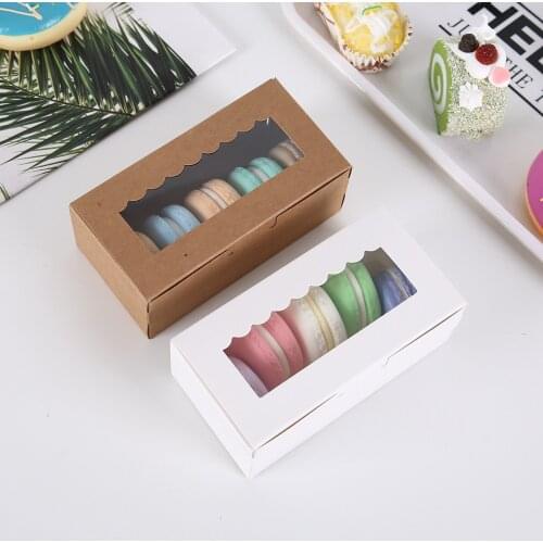 2021 New Paper Cupcake Containers Macaron Packing Box Beautifully Packaged Wedding Party Cake Storage Biscuit Paper Box Cases