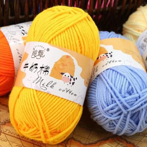 50g/lot High Quality DIY Milk Cotton Knitting Yarn DIY Baby Wool Yarn for Knitting Scarf Hand Knitting Crochet Yarn