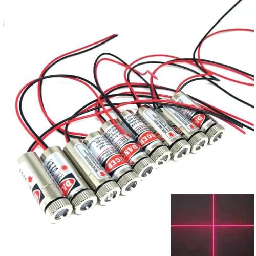 9pcs Focusable 650nm 5mw Red Laser Diode Module Cross Beam Aligment Positioning Lights