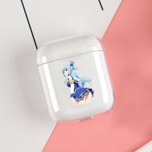 Aqua Konosuba Soft TPU Case For Apple Airpods 1/2 Protective Cases Bluetooth Wireless Earphone Cover