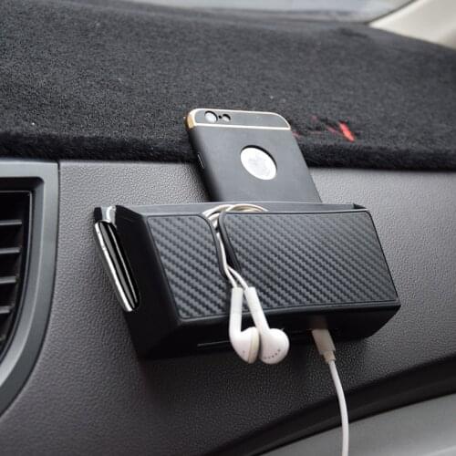Car Mobile Phone Holder Storage Box Organizer Auto Door Hanging Trunk Card Key Storage Container handphone stowing tidying