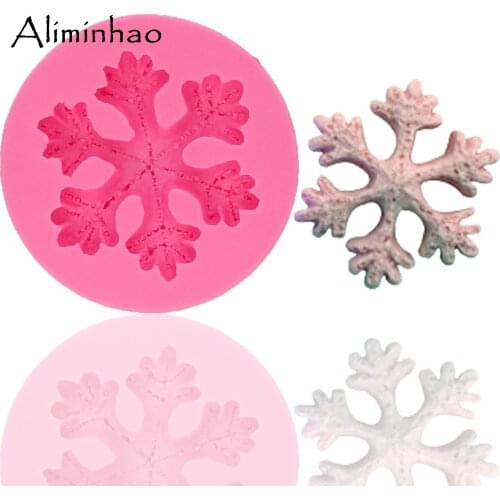 B0693 Christmas snowflake for DIY Cake Silicone mold chocolate fondant cake decorating tools Flexible Baking Mold
