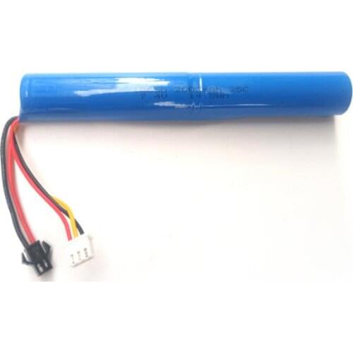 Free shipping 1pcs 7.4v 2000mah 25C 18650 lithium battery pack 18650-2S battery pack for water gun MP5