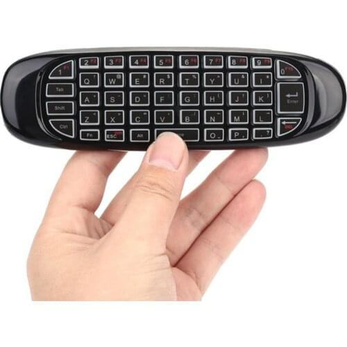 C120 RGB 7 Backlight Fly Air Mouse Wireless Backlit Keyboard 2.4G Remote Control 85WD