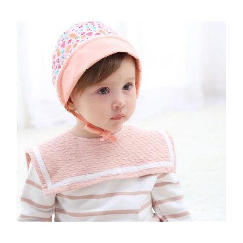 1pcs 0-3Y Princess Hat Vintage Girl Lace Beanie Hat Summer Sun Bonnet Hats Girls Boys Lace Flower Hollow Cap Soft Fruit Bonnet