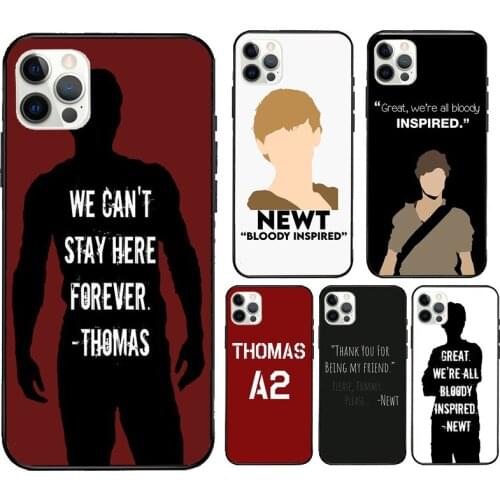 The Maze Runner Qoutes Fundas For iPhone 12 Pro Max Mini XR X XS Max SE 2020 6S 7 8 Plus 11 Pro Max Phone Case