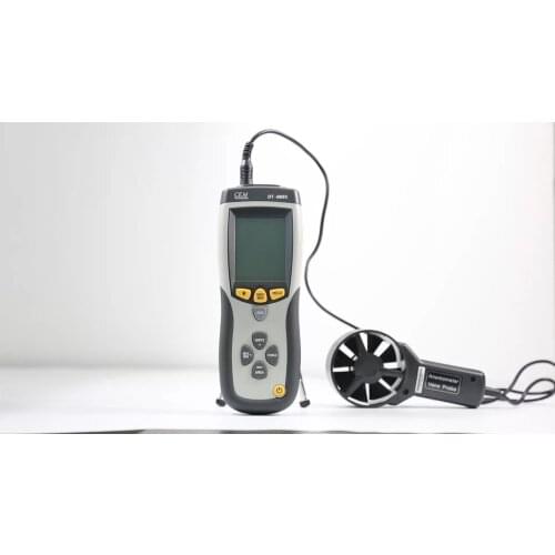 CEM DT-8893 CMM/CFM 0~30m/s wind speed meter direction Air Flow or Velocity plus Ambient Temperature Wind Digital Anemometer