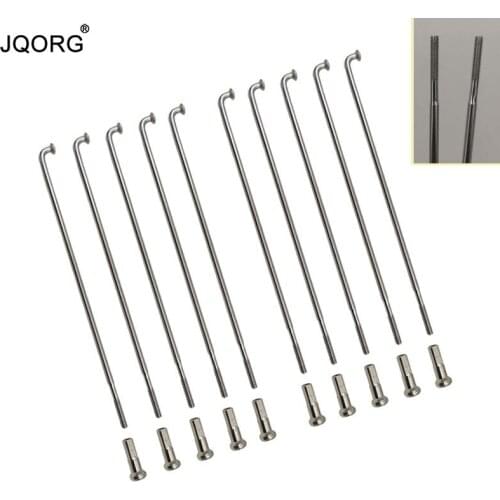 Cylinder Body Lighting Sliver Color Diameter 2.3mm-2.0mm J-bend Electric Bicycle Spokes Material 304 Stainless Steel MTB Spokes