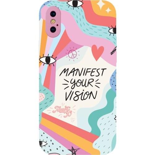 NOHON of design colorful decorative phone case FOR iPhone SE2020 6S 7 8plus 11 12 Pro MAX Art retro liquid silicone back cover