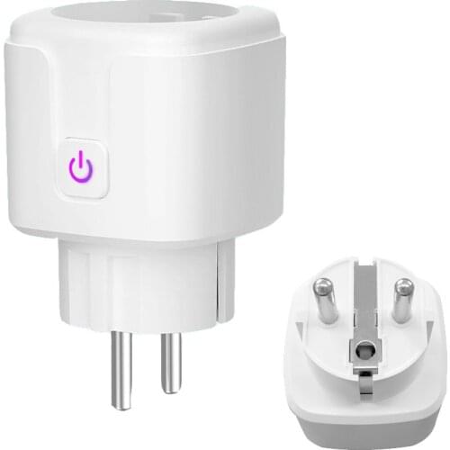 Doingwell TP22A Smart Wifi Into Wall Plug Tuya App Europe Multifunctional Outlet With Electricity Energy Saving Function