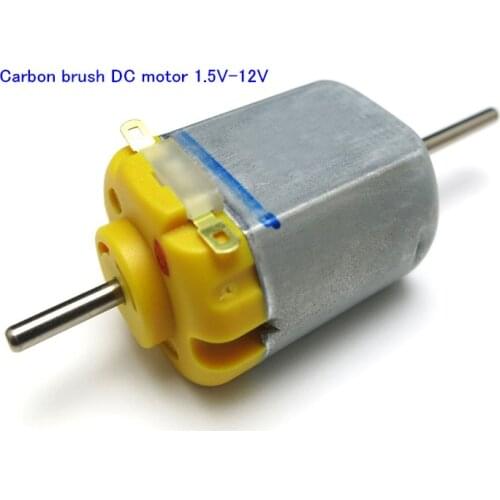 Double Long shaft carbon brush DC motor 1.5V 3V 6V 12V 3000RPM 5400RPM DIY model wind driven generator