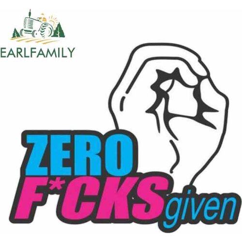 EARLFAMILY 13cm x 10.6cm For Zero Given Racing Zfg Car Stickers And Decals Anime Occlusion Scratch Waterproof VAN Decoration