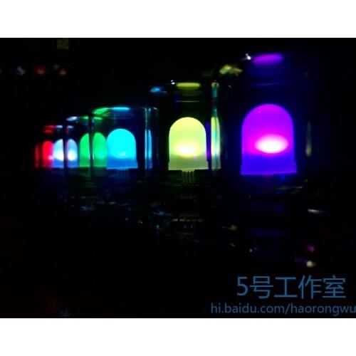 51 Single Chip Microcomputer DIY Electronic Kit Color Light Cube Aurora LED Chromatogram Glass Clock