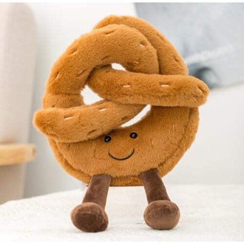 I PC Cute Plush Toast Bread Pretzel Croissant Baguette Toy Stuffed Food Bread Soft Doll Kids Toys Birthday Gift