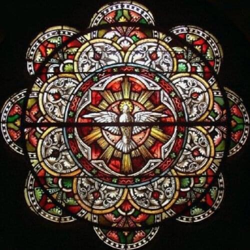 Full Round / Square 5d Diy Diamond Painting Stained Glass Window Mosaic Home Decoration Handmade Sewing Embroidery Art Kit