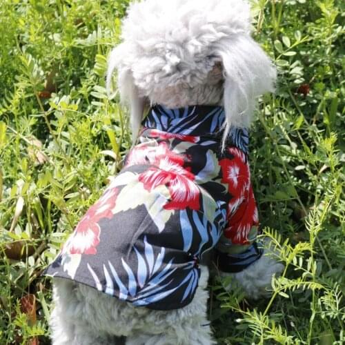 Pet Dog Clothes Summer Cute Floral Beach Cat T-shirt Dog Clothes French Bulldog Clothes