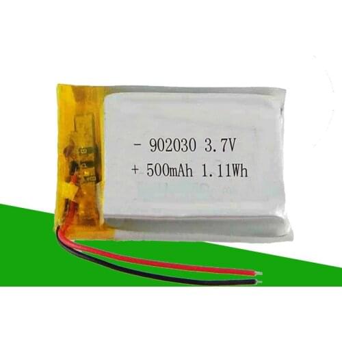 Li-po 3.7V 500mAh 902030 Battery For GPS PDA MP3 MP4 DVD Bluetooth Headset Model Toy LED Light Speaker Batterie Accumulator AKKU