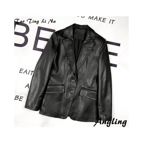 Top brand Women Spring 2020 Genuine Real Sheep Leather Jacket E46 high quality