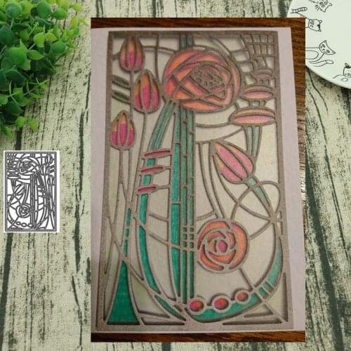 Metal Cutting dies Background flower frame Die Cut Scrapbooking Paper Craft Handmade Card Punch Art Cutter Decorative Stencil