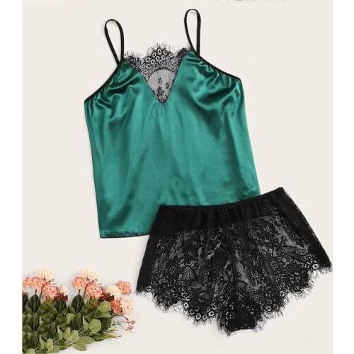 Pajamas For Women Sexy Womens Pajamas with shorts Show Back Low Cut Plus Size 4XL Sexy Underwear домашний костюм женский E3