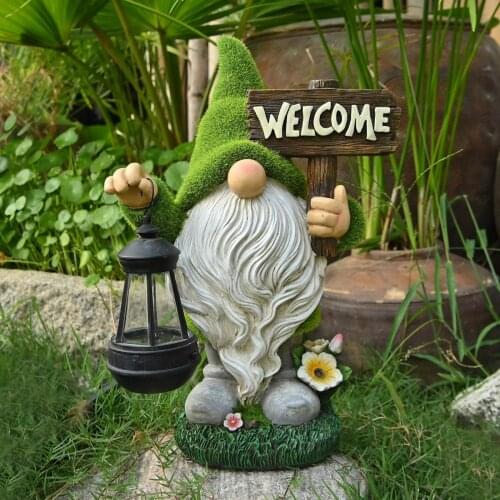 Resin Naughty Gnome Dwarf Statue Old Man Bark Ghost Face Fairy Ornament Easter Miniatures Figurines Crafts Garden Decoration