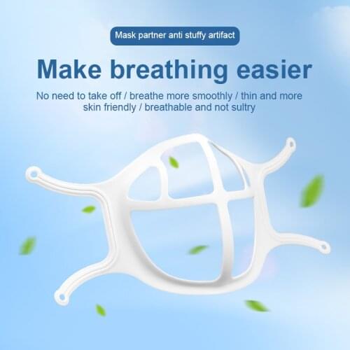 3D Silicone Mask Holder Mask Bracket Breathing Assist Help Inner Cushion Not Easy To Slip Off PE Belt Buckle Support Mask Holder