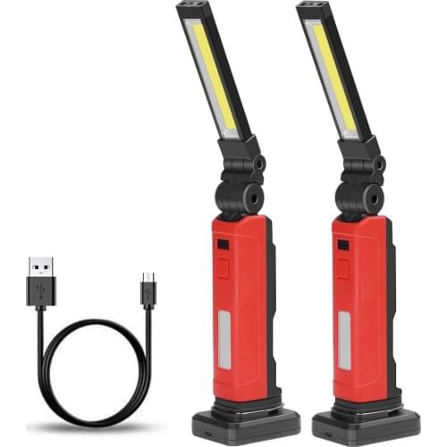 360° Folded Type-C USB Recharge Work Lamp 10W COB 600Lm With Strong Magnet LED Work Light For Working, Car Repare, Inspection