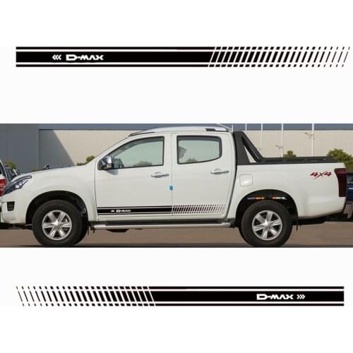 2Pcs Stylish car door side sticker vinyl body decal racing stripe sticker for Isuzu Dmax Car accessories