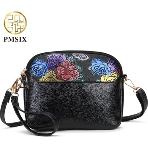 PMSIX Women PU Crossbody Bag Fashion Embossing Shoulder Bags Female Small Messenger Bag Female Present Gift 2020