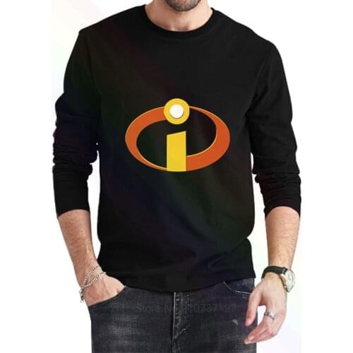 Incredibles Uniform Logo Classic Black T-Shirt 2021 Newest Summer Mens Long Sleeve Popular Tees Shirt Tops Novel Unisex