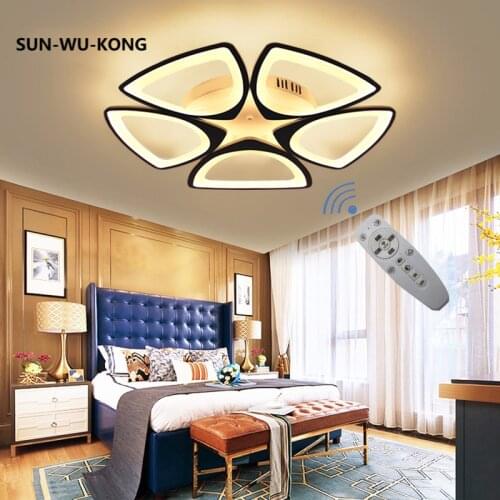 LED Chandelier Remote Control Ceiling Light Bedroom dining room lamp modern acrylic ceiling chandelier lighting free shipping