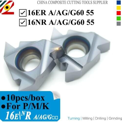 EDGEV 16ER 16NR 16IR A60 AG60 G60 A55 AG55 G55 CNC Lathe Cutter Threading Carbide Inserts Thread Turning Tools Tungsten Blade