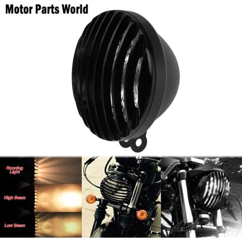 6.5 Motorcycle Vintage Headlight Protector Retro Grill Head Light Headlamp High Low Beam Headlamp For Harley For Honda For BMW