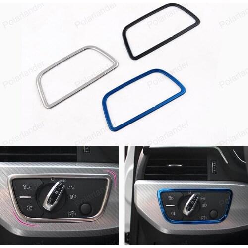 Interior moulding trim headlight control button knob frame sticker for Audi A4L 17 head light lamp switch panel cover